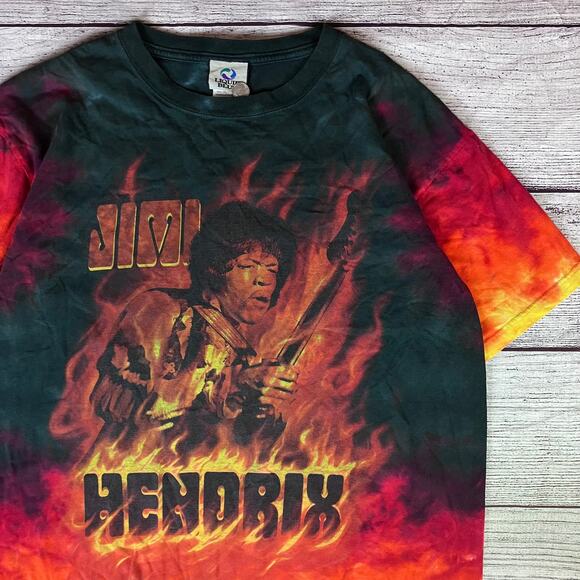 2006 Jimi Hendrix Liquid Blue Tie Dye T-shirt - Picture 1 of 6